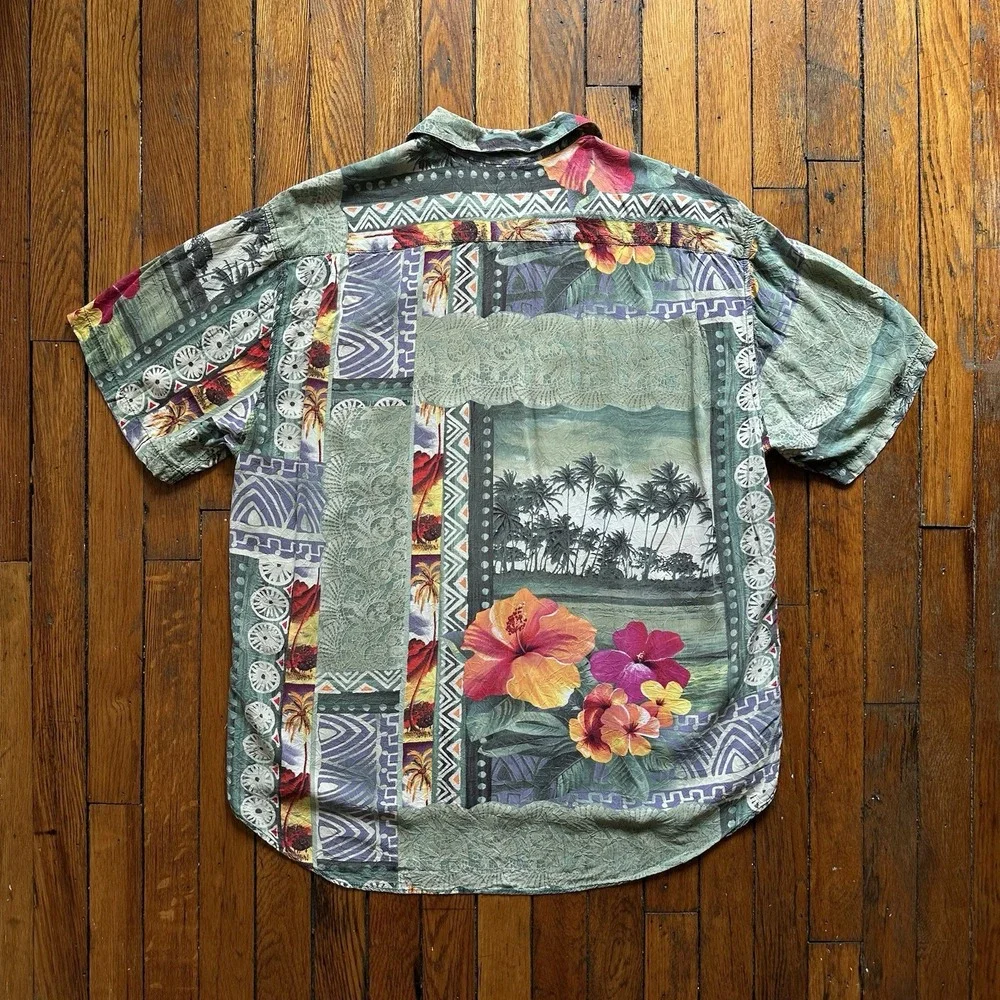 Jams World 30th‎ Anniversary Collectors Edition Hawaiian Shirt Camp Men L Beach - Picture 9 of 9